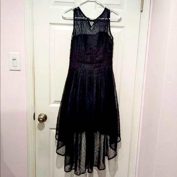 Robe Chemisier Maurice’s - Taille 0X, Style Hi-Low, Manches Courtes, Rayée Bleue